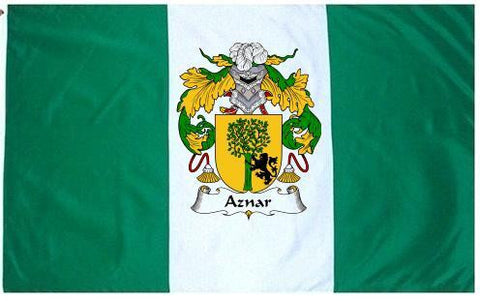 Aznar family crest coat of arms flag