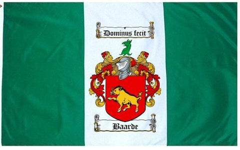 Baarde family crest coat of arms flag