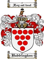 Babbington coat of arms family crest download