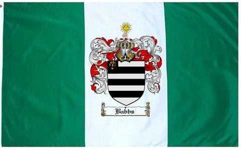 Babbs family crest coat of arms flag
