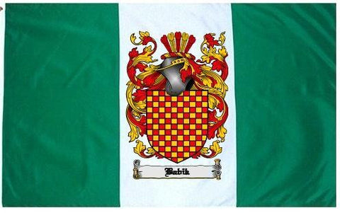 Babik family crest coat of arms flag