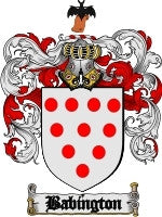 Babington coat of arms family crest download