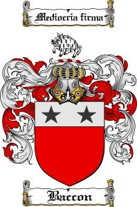 Baccon coat of arms family crest download