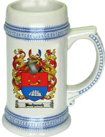 Bacharach family crest stein coat of arms tankard mug