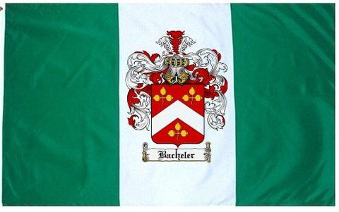 Bacheler family crest coat of arms flag