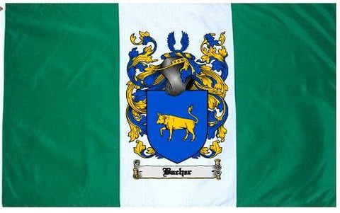 Bacher family crest coat of arms flag