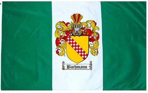 Bachmann family crest coat of arms flag