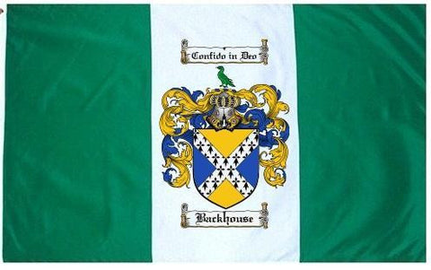 Backhouse family crest coat of arms flag