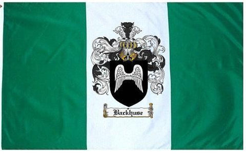 Backhuse family crest coat of arms flag