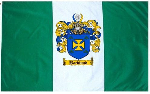 Backlund family crest coat of arms flag