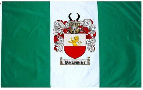 Backsmeier family crest coat of arms flag