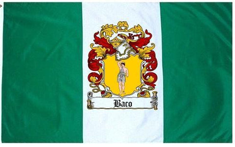 Baco family crest coat of arms flag