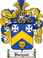 Bacquet coat of arms family crest download