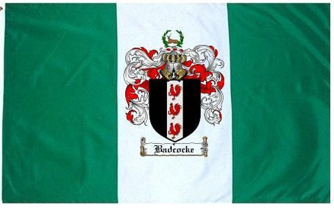 Badcocke family crest coat of arms flag
