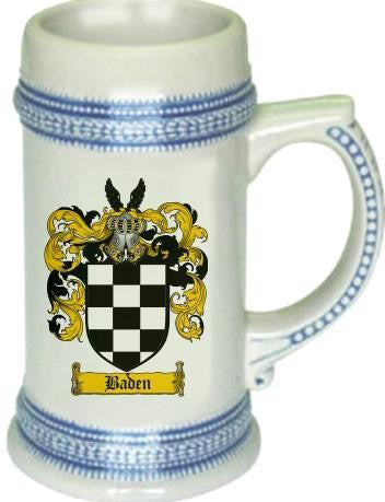 Baden family crest stein coat of arms tankard mug