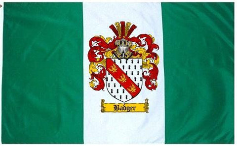 Badger family crest coat of arms flag