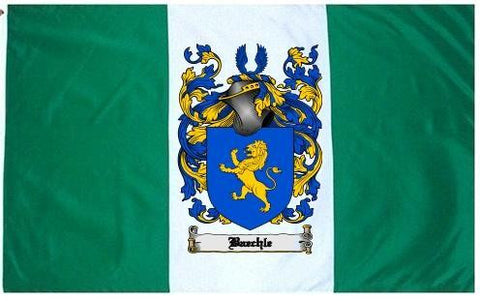 Baechle family crest coat of arms flag