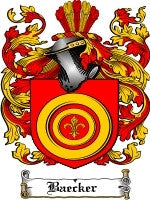 Baecker coat of arms family crest download