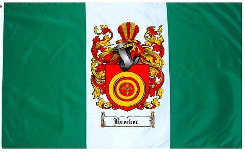 Baecker family crest coat of arms flag