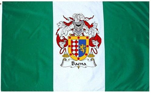 Baena family crest coat of arms flag