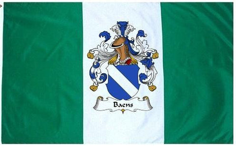 Baens family crest coat of arms flag