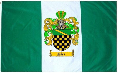 Baez family crest coat of arms flag