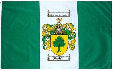 Baghill family crest coat of arms flag