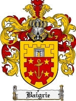 Baigrie coat of arms family crest download