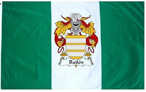 Bailen family crest coat of arms flag