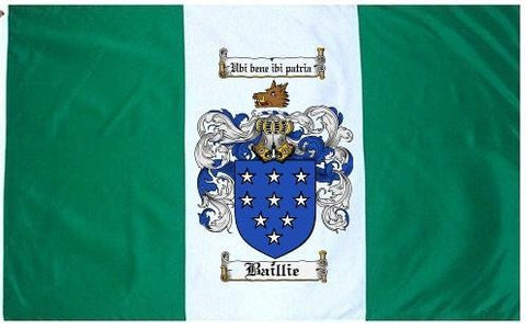 Baillie family crest coat of arms flag