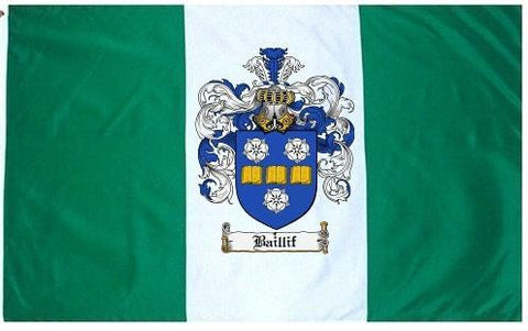 Baillif family crest coat of arms flag