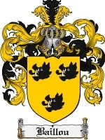 Baillou coat of arms family crest download