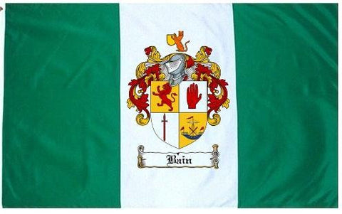 Bain family crest coat of arms flag