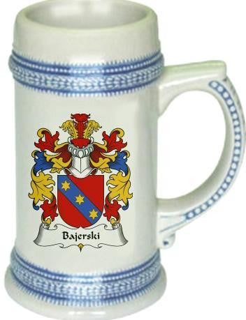 Bajerski family crest stein coat of arms tankard mug
