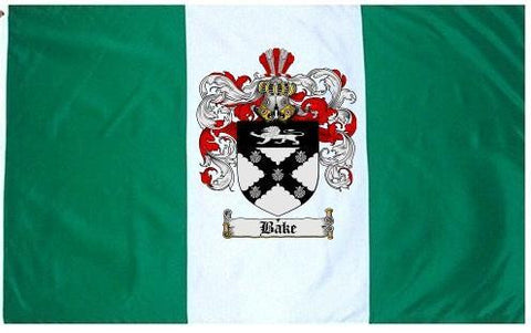 Bake family crest coat of arms flag