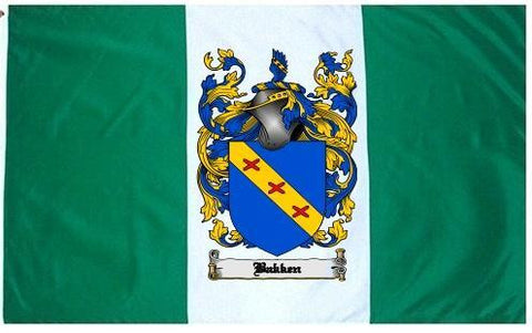 Bakken family crest coat of arms flag
