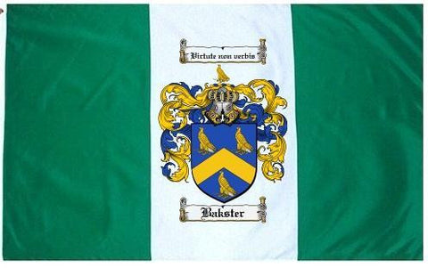 Bakster family crest coat of arms flag