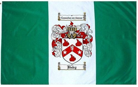 Baky family crest coat of arms flag
