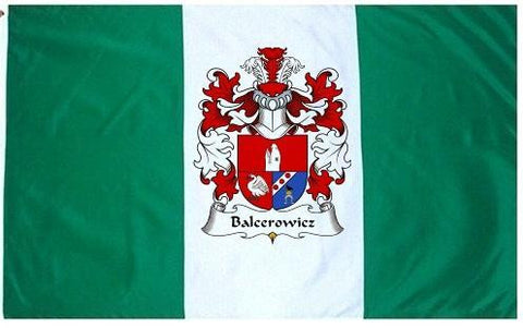 Balcerowicz family crest coat of arms flag