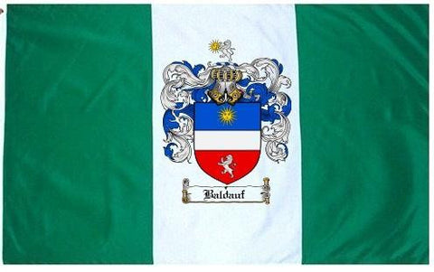 Baldauf family crest coat of arms flag