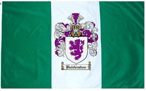 Balderston family crest coat of arms flag