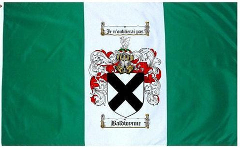 Baldwynne family crest coat of arms flag