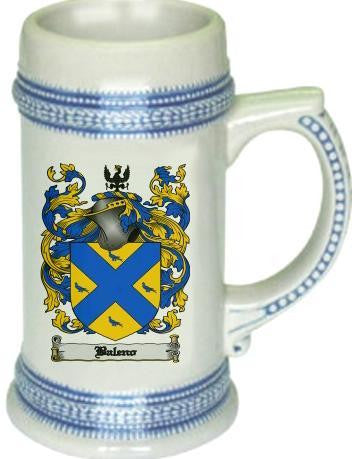 Baleno family crest stein coat of arms tankard mug