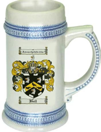 Ball family crest stein coat of arms tankard mug