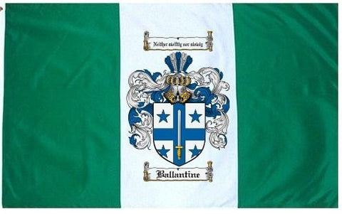 Ballantine family crest coat of arms flag