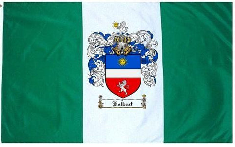 Ballauf family crest coat of arms flag
