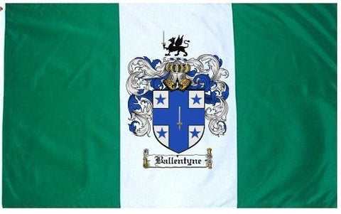 Ballentyne family crest coat of arms flag