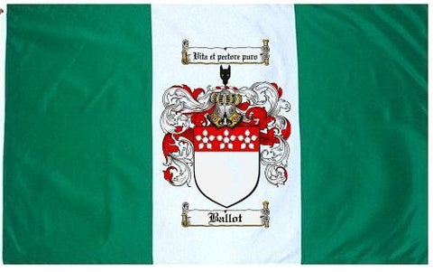 Ballot family crest coat of arms flag