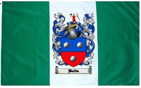 Baltis family crest coat of arms flag