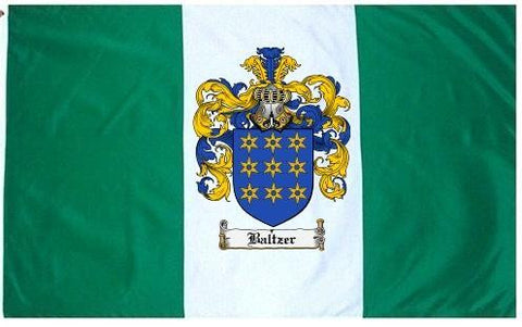 Baltzer family crest coat of arms flag